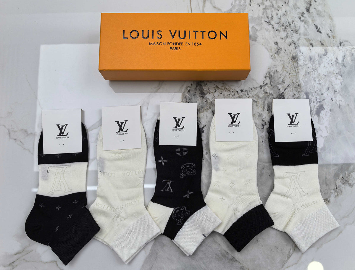 Louis Vuitton Modal No-Show Socks - 5-Pair Set