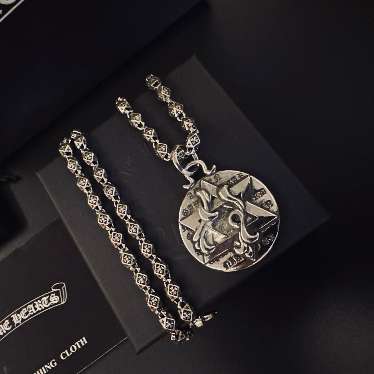 Martin Graham pendant necklace in polished metal-tone – main product view