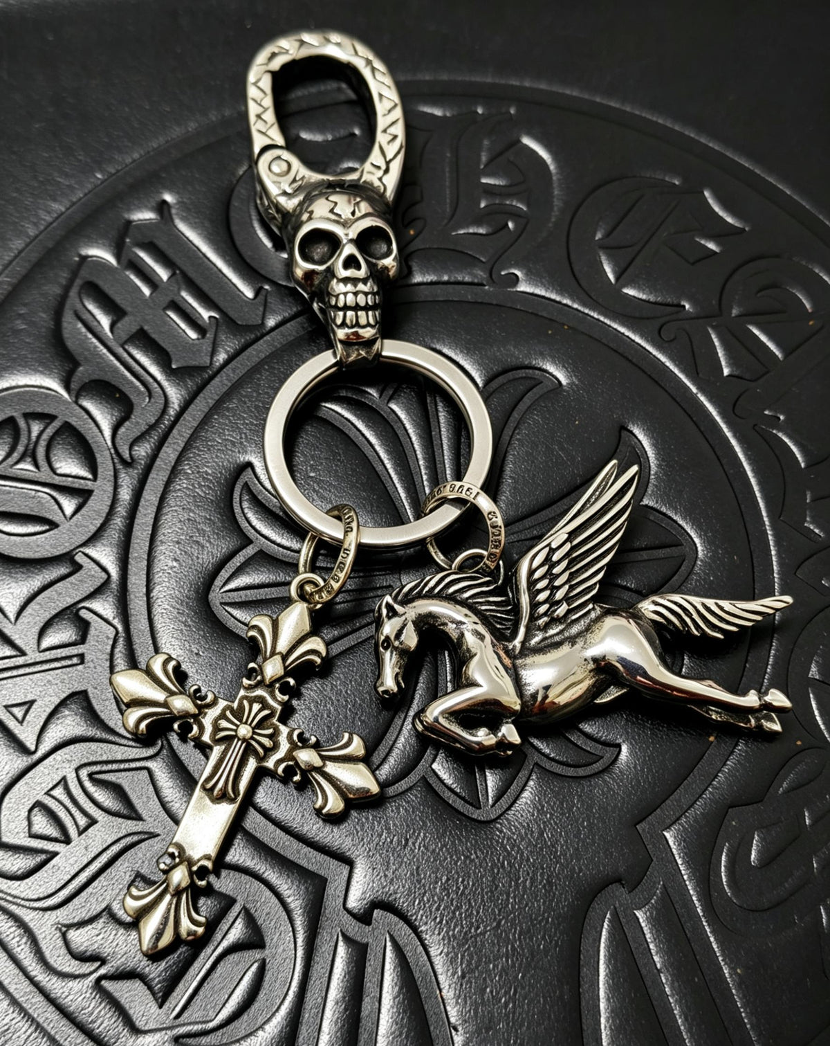 Martin Graham keychain in polished metal-tone – main product view
