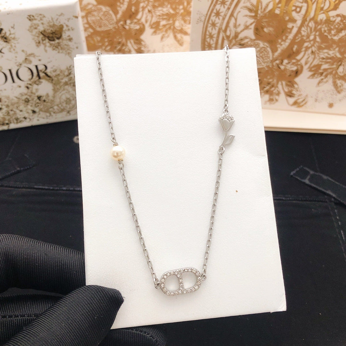 Martin Graham pendant necklace in polished metal-tone – main product view