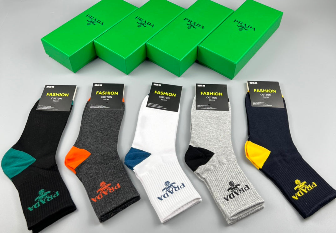 Prada Colour-Block Crew Socks - Assorted Set