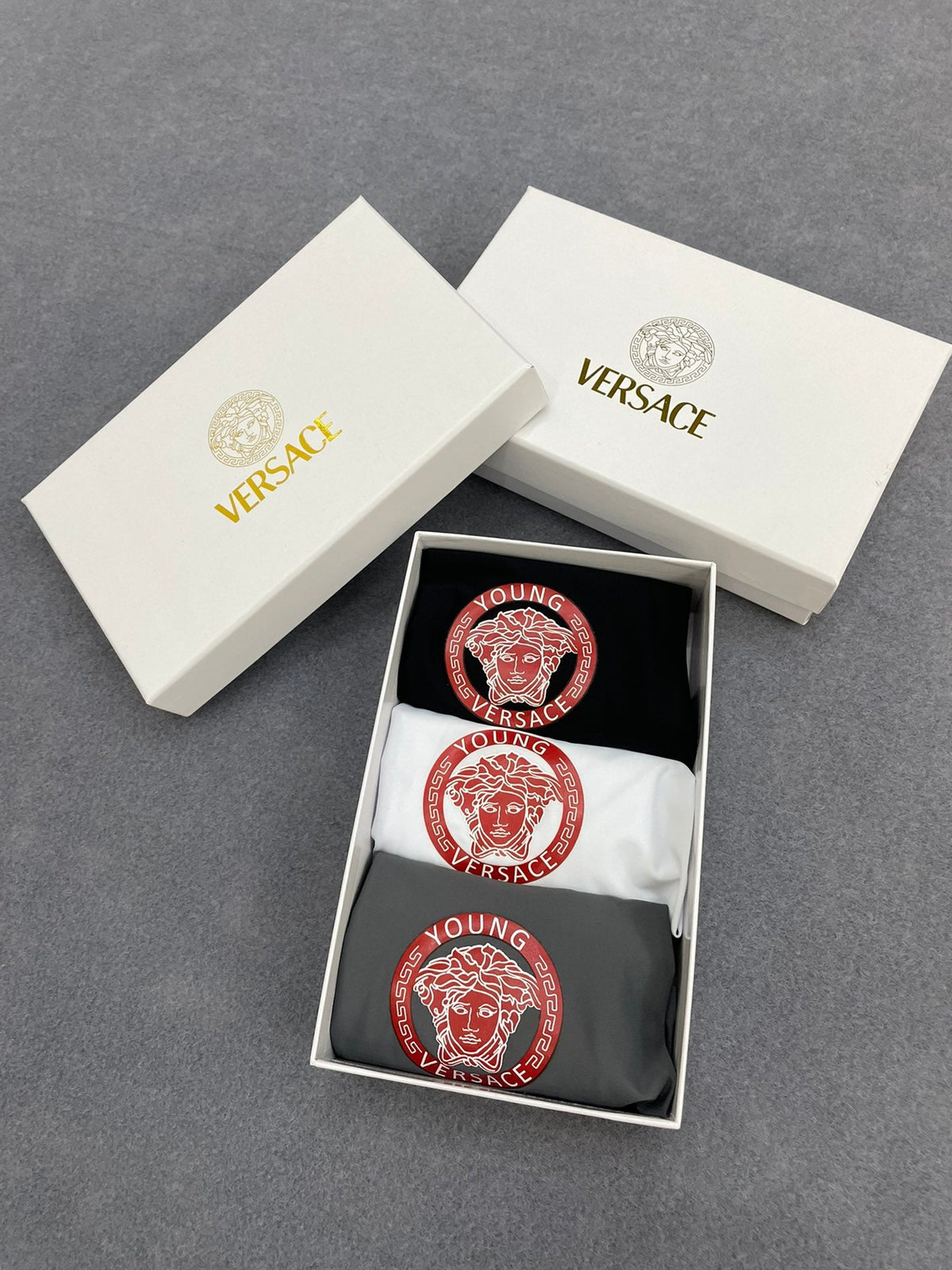 Versace Young Medusa Silky-Knit Boxer Briefs