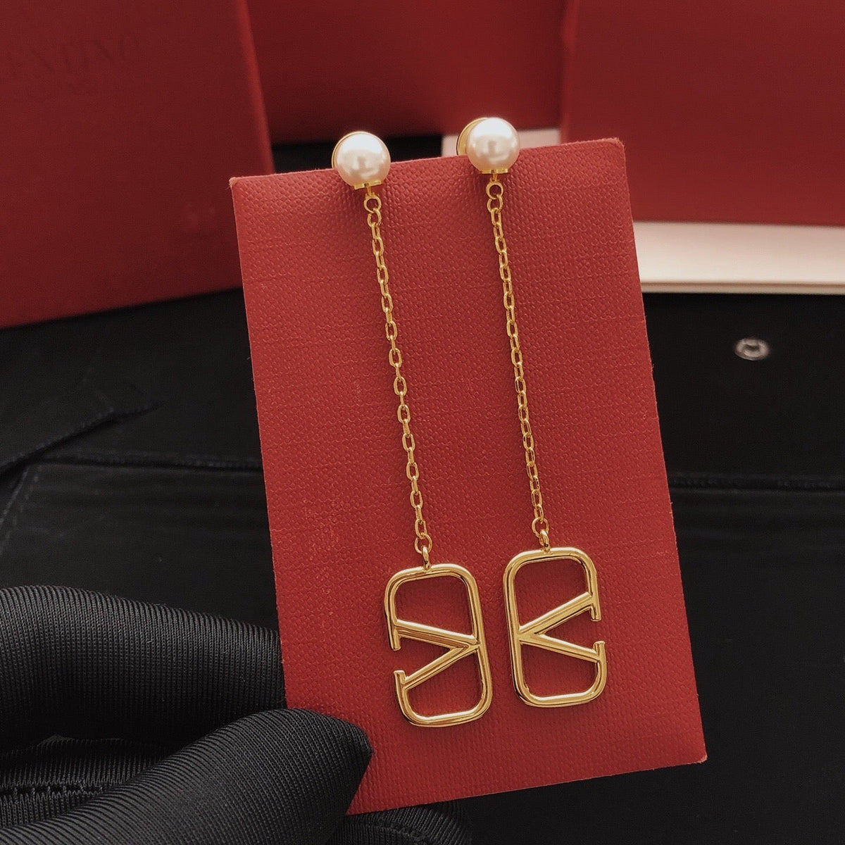 Martin Graham stud earrings in polished metal-tone – main product view
