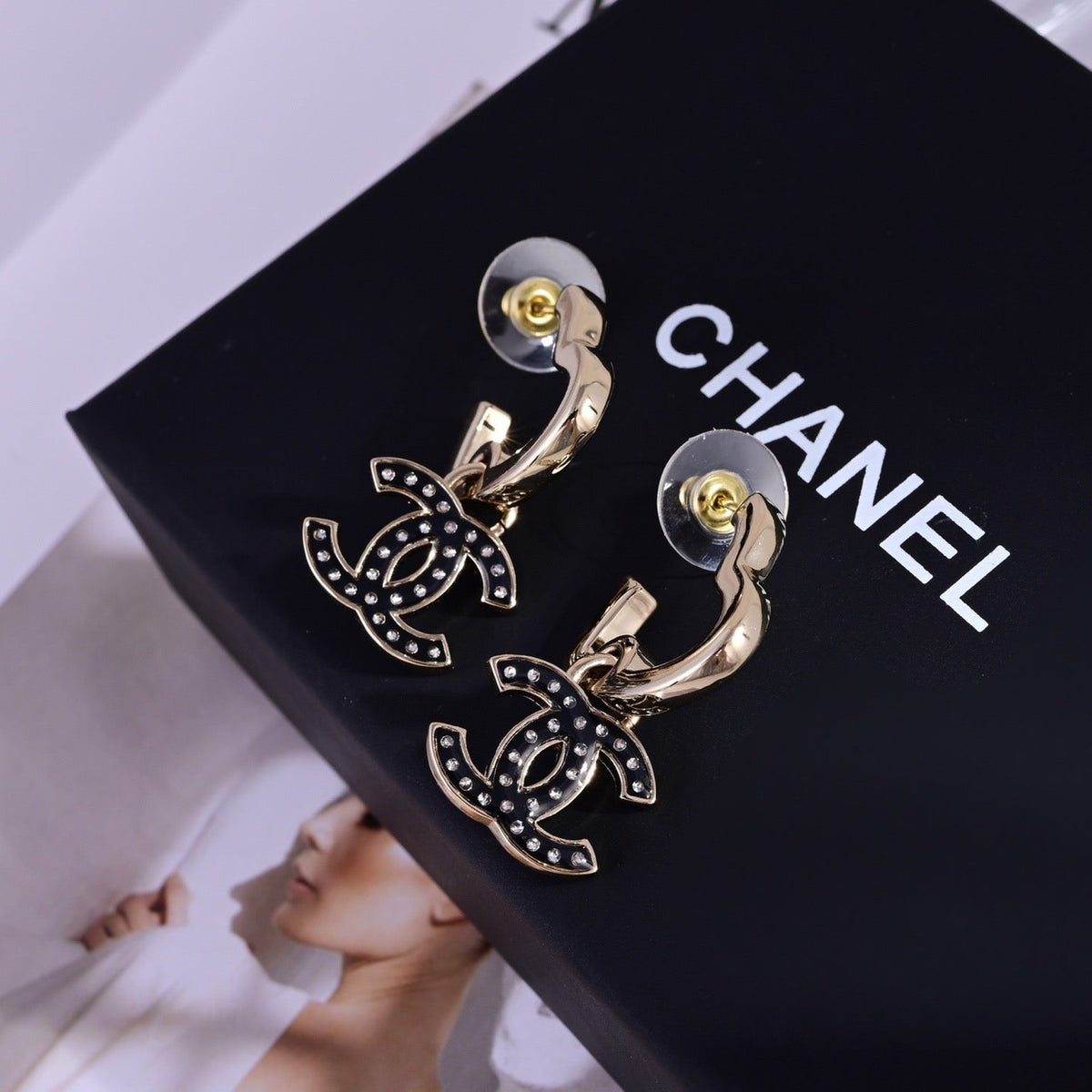 Martin Graham stud earrings in polished metal-tone – main product view