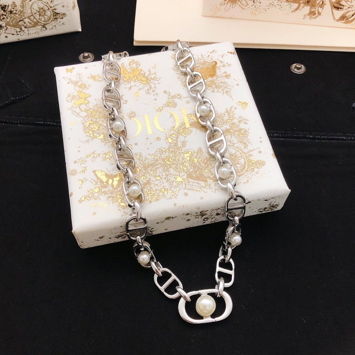 Martin Graham pendant necklace in polished metal-tone – main product view