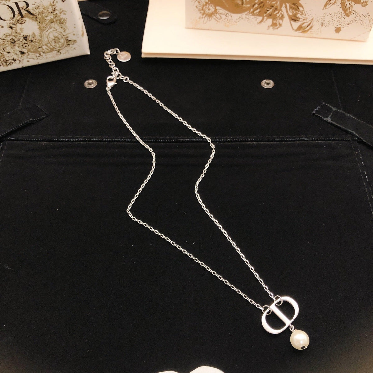 Martin Graham pendant necklace in polished metal-tone – main product view