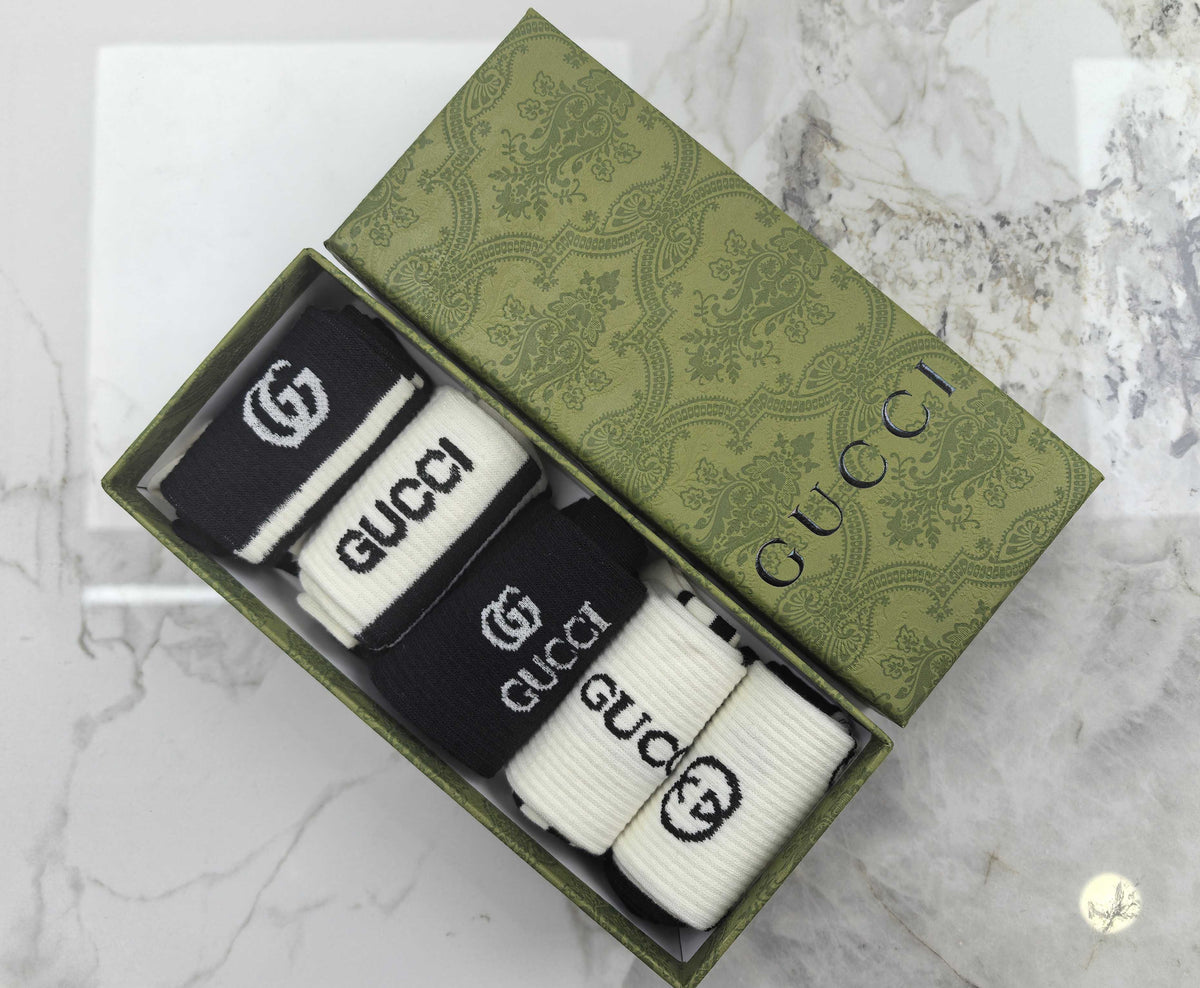 Gucci Cotton Crew Socks - 5-Pair Set