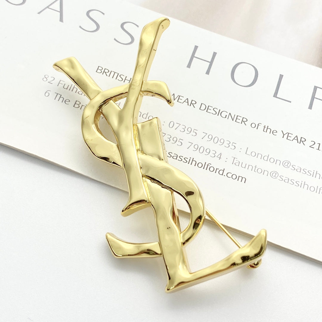 Martin Graham brooch in polished metal-tone – main product view