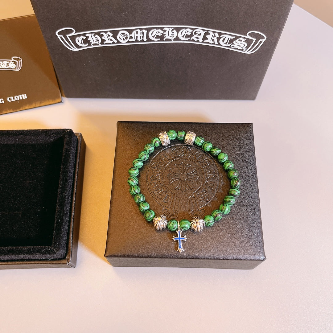 Martin Graham beaded bracelet in polished metal-tone – main product view