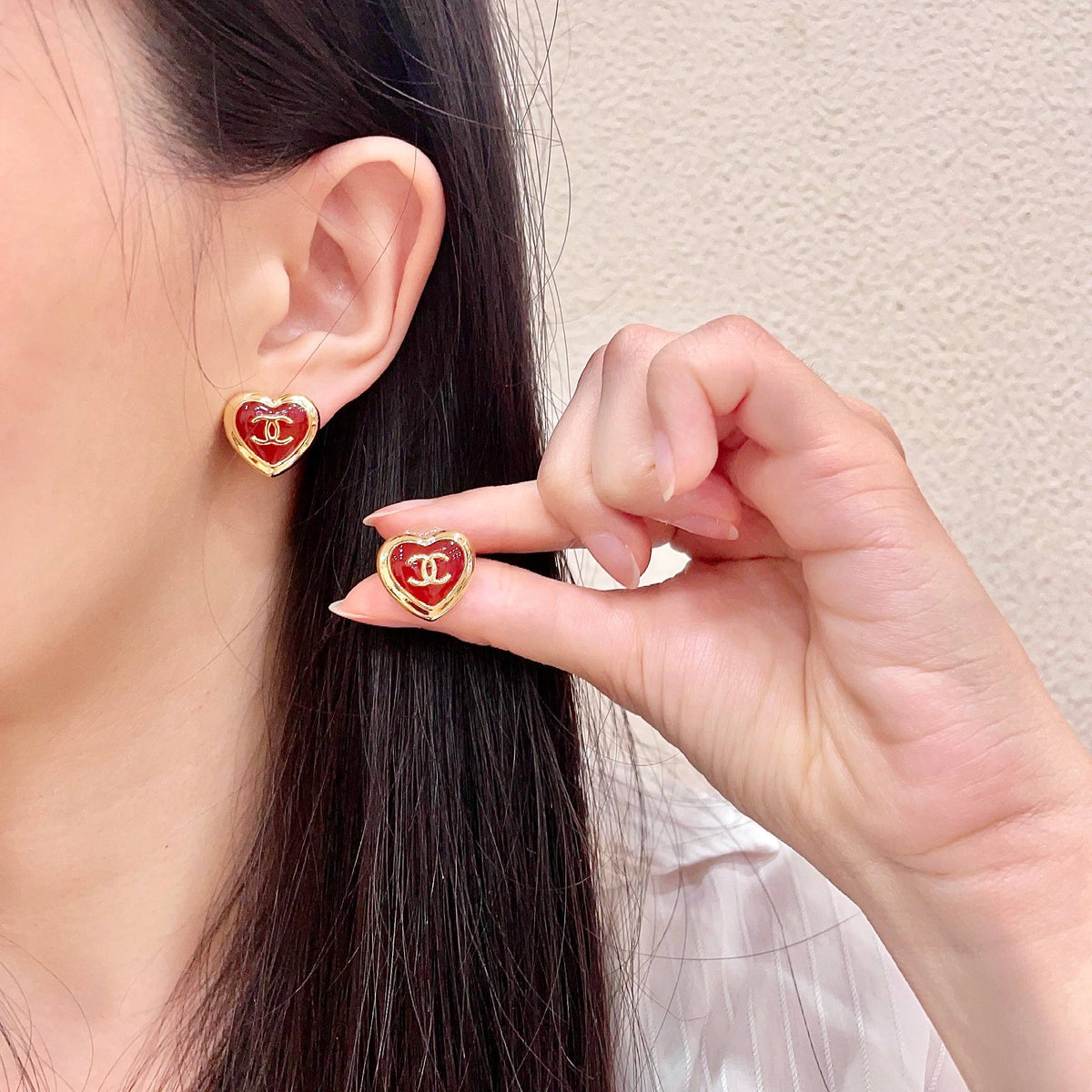 Martin Graham stud earrings in polished metal-tone – main product view