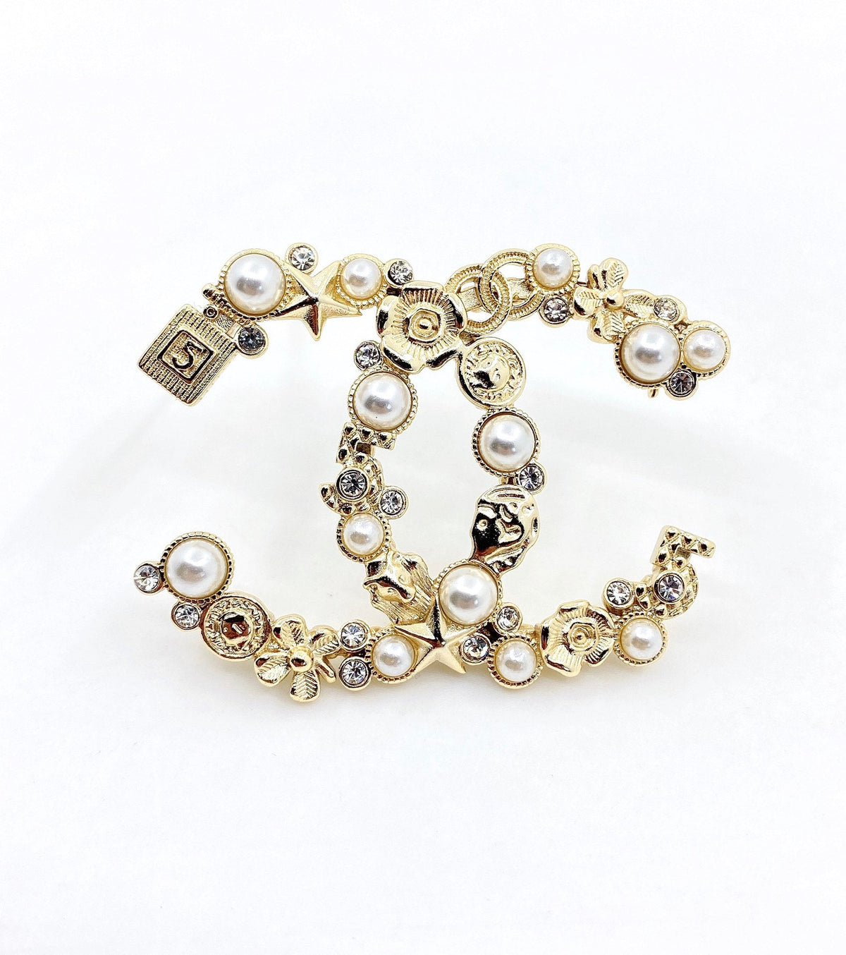Martin Graham brooch in polished metal-tone – main product view