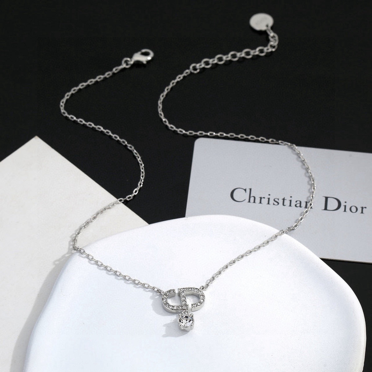 Martin Graham pendant necklace in polished metal-tone – main product view