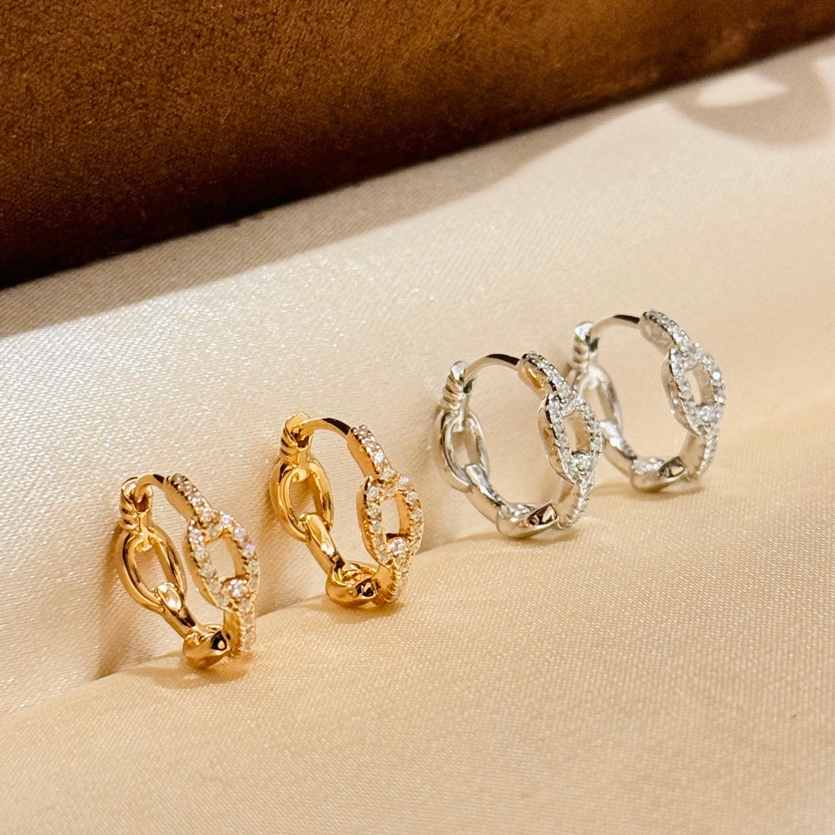 Martin Graham stud earrings in polished metal-tone – main product view