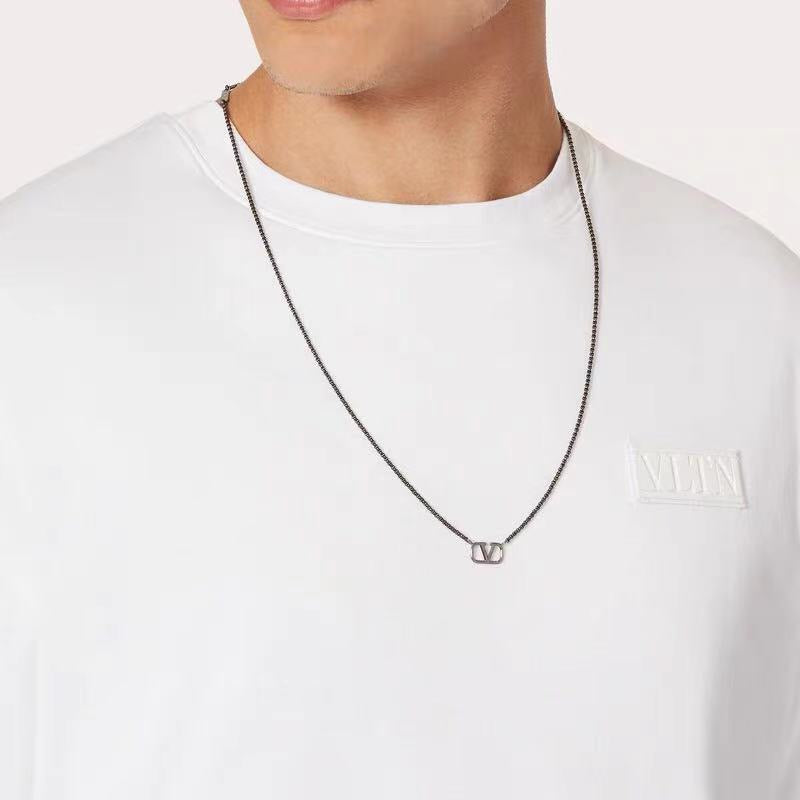 Martin Graham pendant necklace in polished metal-tone – main product view