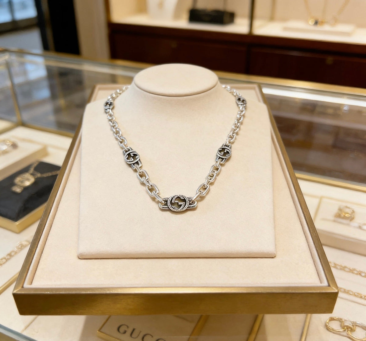 Martin Graham pendant necklace in polished metal-tone – main product view