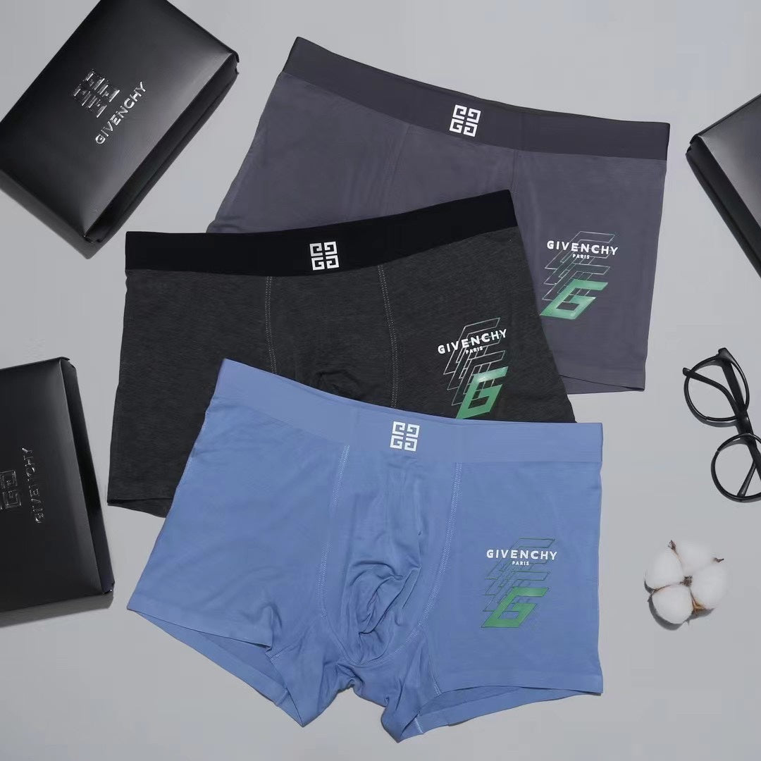 Givenchy Graphic Logo Men's Trunk Underwear - 3-Piece Box
