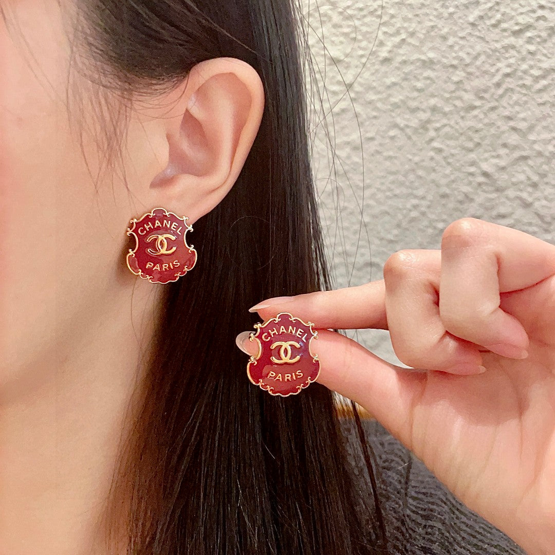 Martin Graham stud earrings in polished metal-tone – main product view