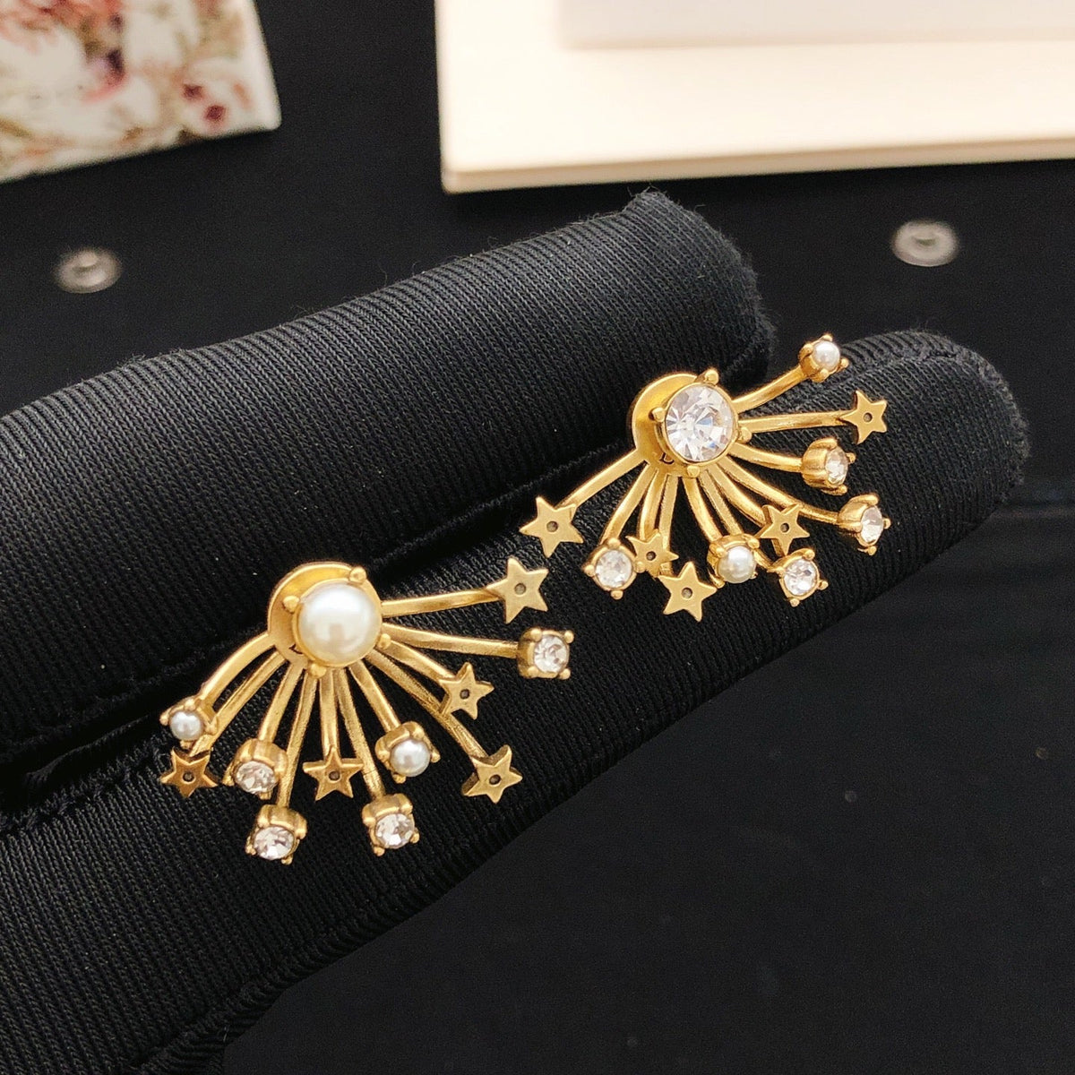 Martin Graham stud earrings in polished metal-tone – main product view