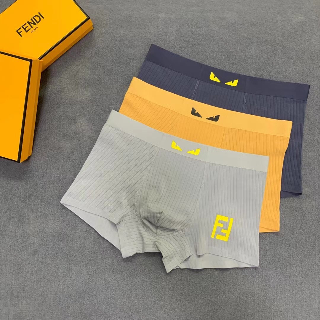 Fendi Eye Graphics Men's Boxer Briefs - 3-Piece Box
