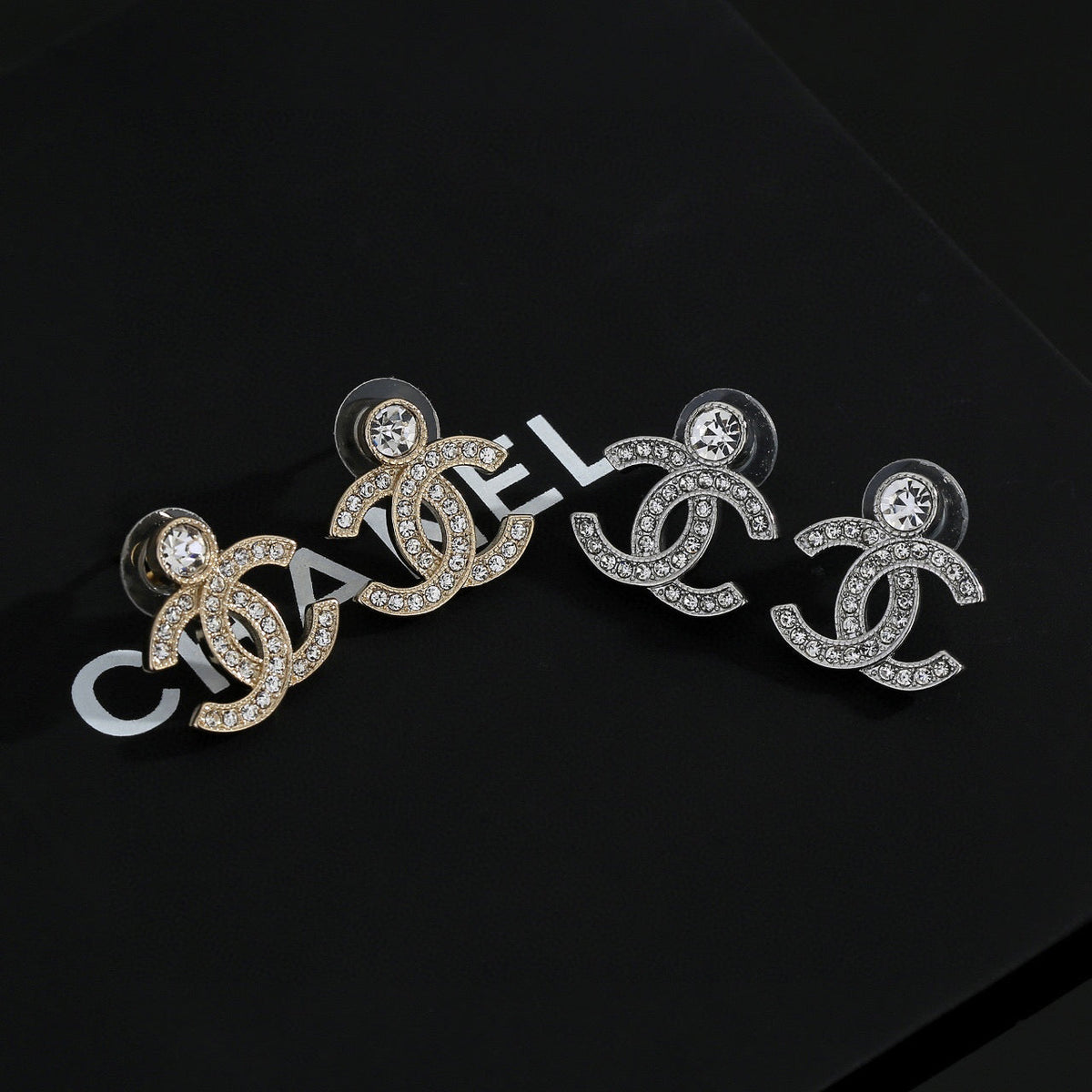 Martin Graham stud earrings in polished metal-tone – main product view