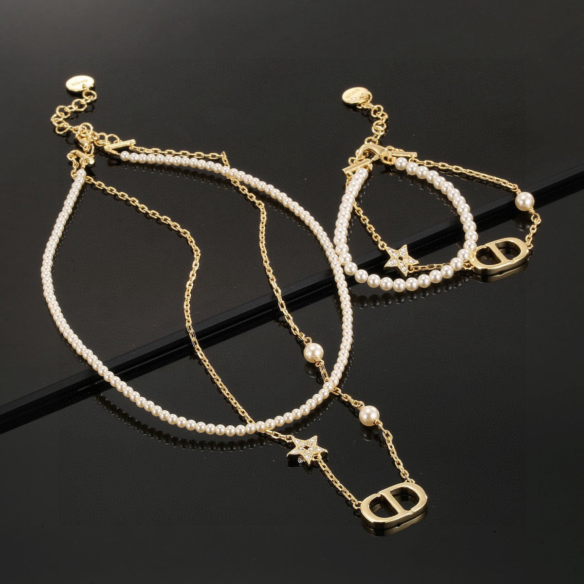 Martin Graham pendant necklace in polished metal-tone – main product view