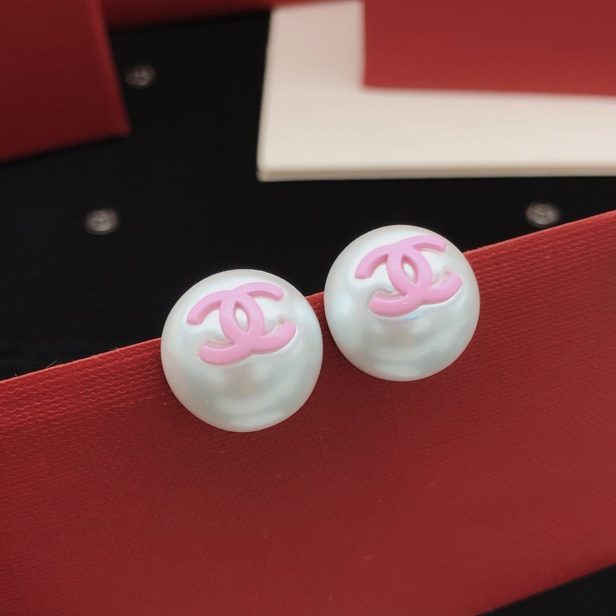 Martin Graham stud earrings in polished metal-tone – main product view