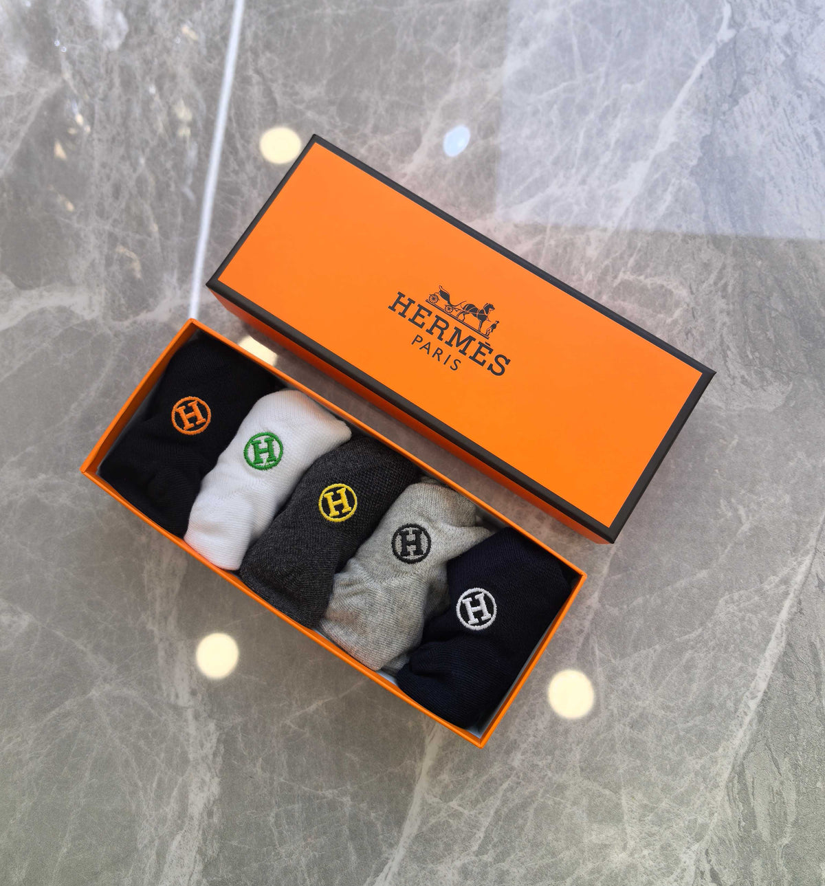 Hermes Short Socks - 5-Pair Set