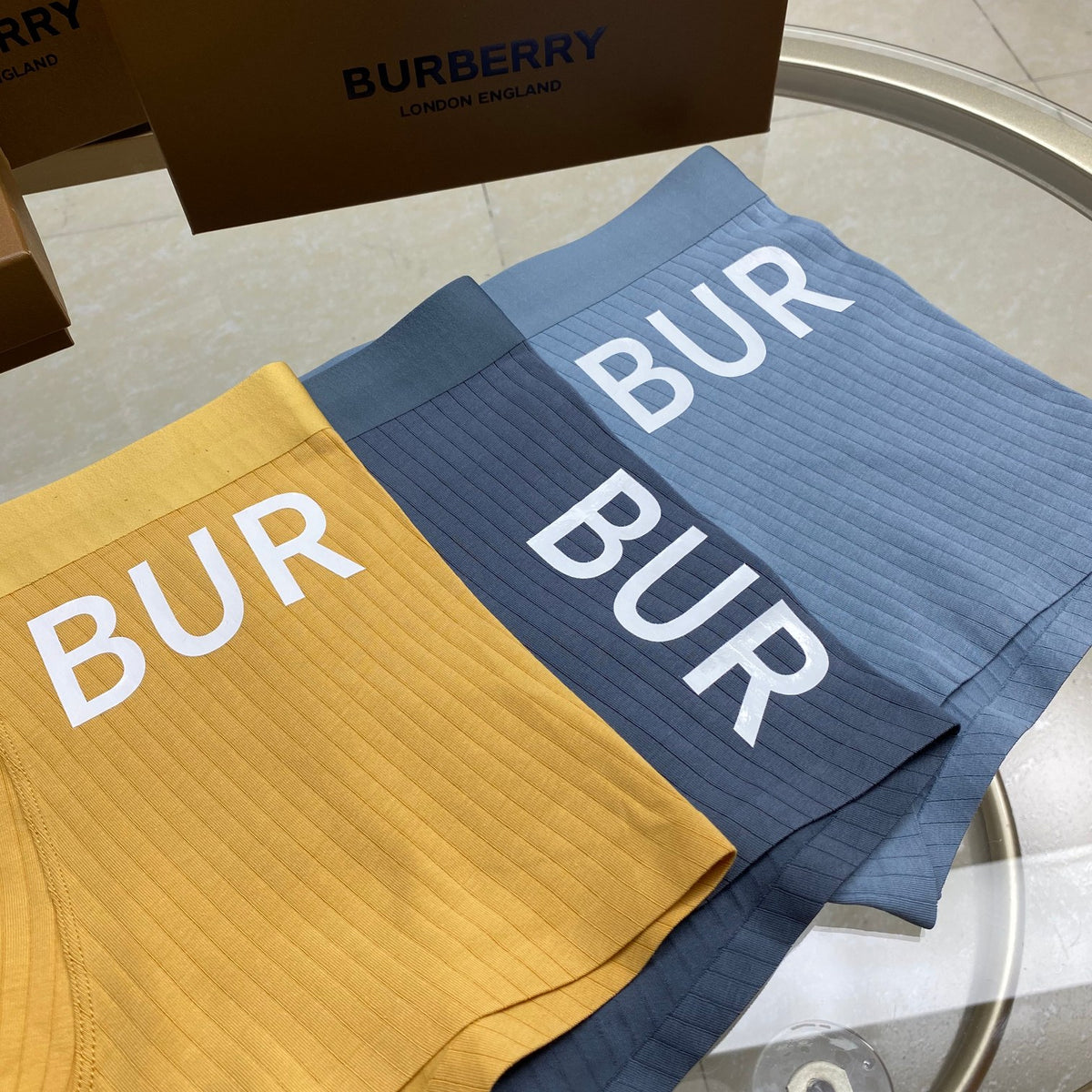 Burberry Ribbed Men's Trunk Underwear - 3-Piece Box