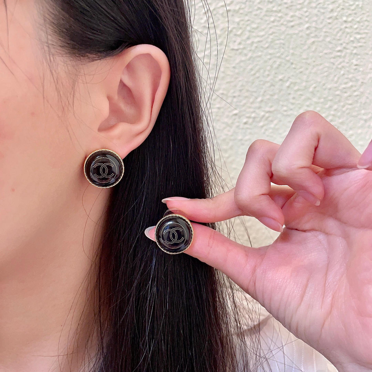 Martin Graham stud earrings in polished metal-tone – main product view