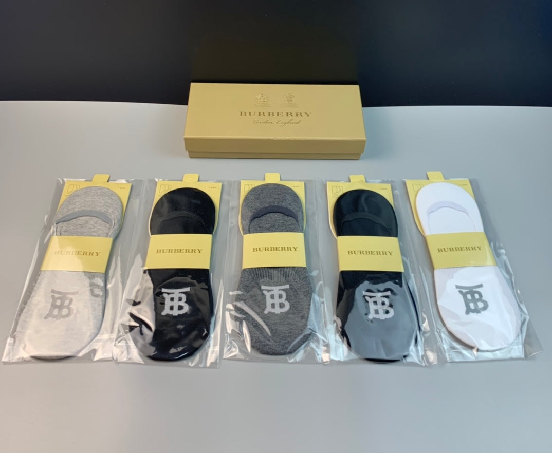 Burberry Bold Initial No-Show Socks - 5-Pair Set