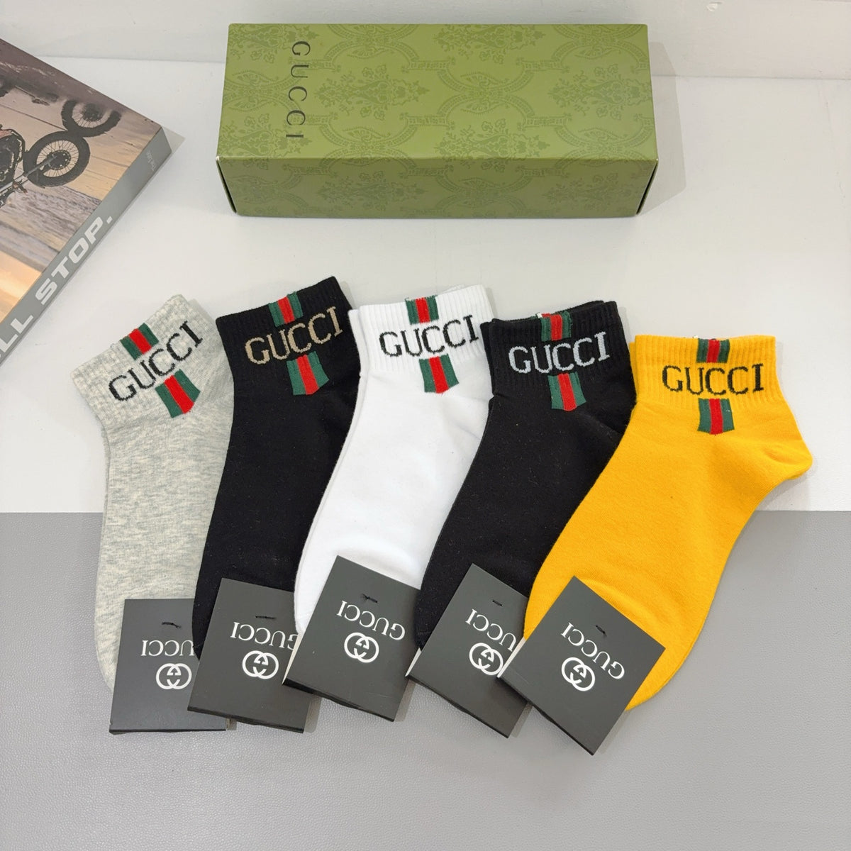 Gucci Cotton Short Socks – 5-Pair Pack