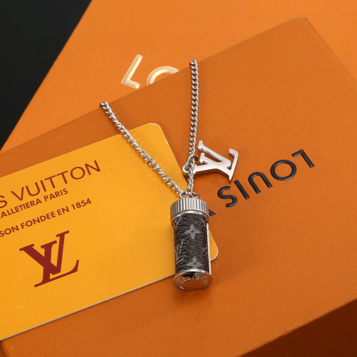 Martin Graham pendant necklace in polished metal-tone – main product view