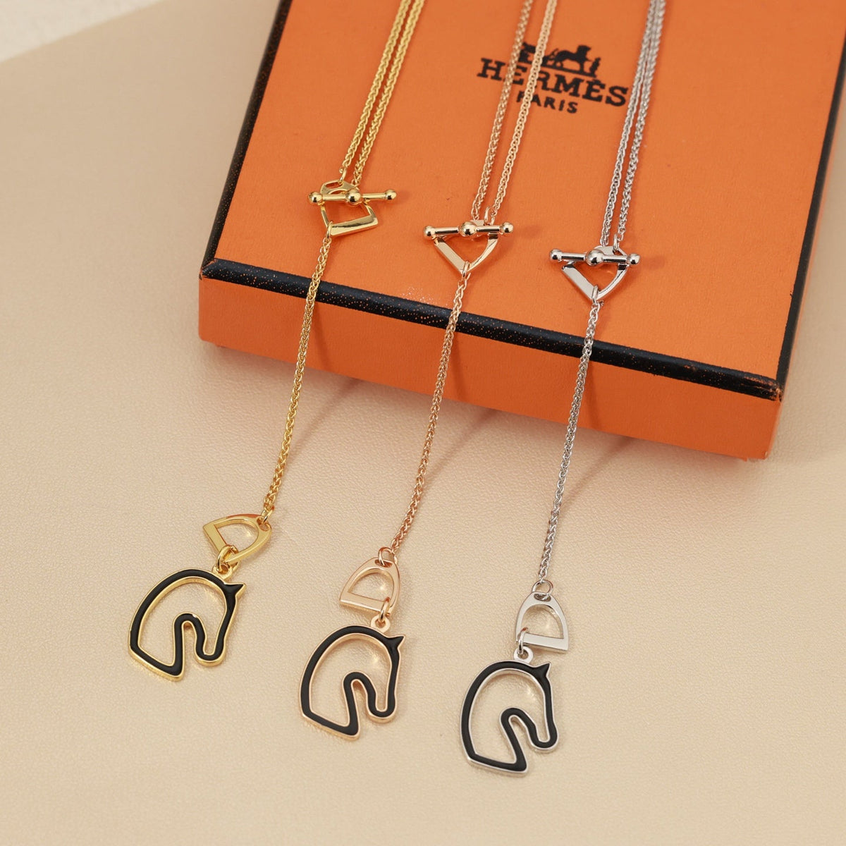 Martin Graham pendant necklace in polished metal-tone – main product view