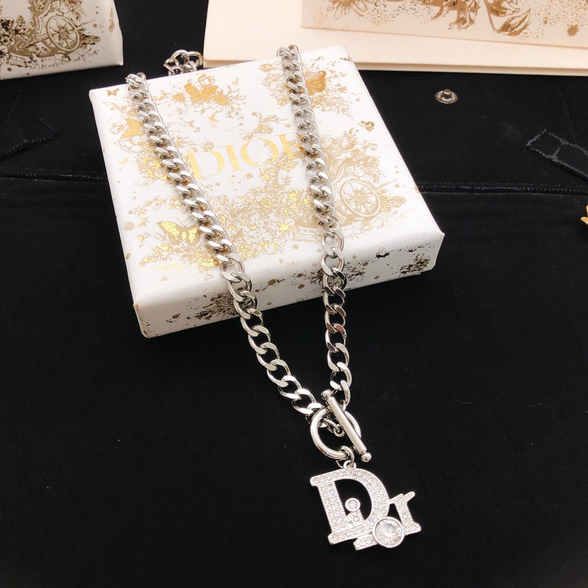 Martin Graham pendant necklace in polished metal-tone – main product view