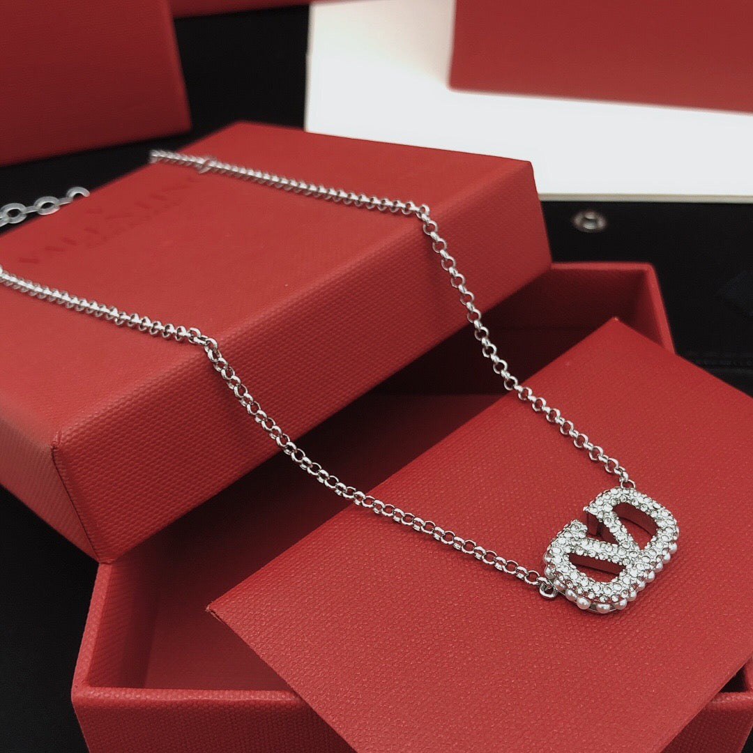 Martin Graham pendant necklace in polished metal-tone – main product view