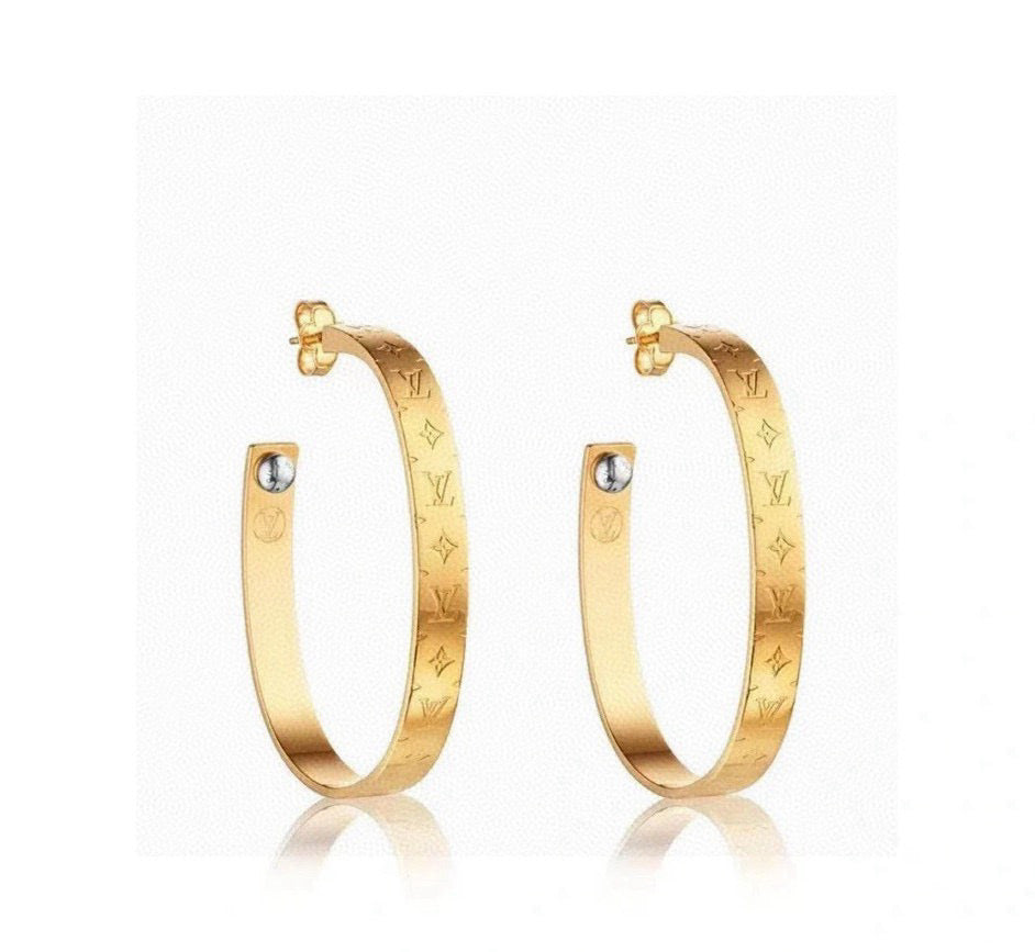 Martin Graham stud earrings in polished metal-tone – main product view