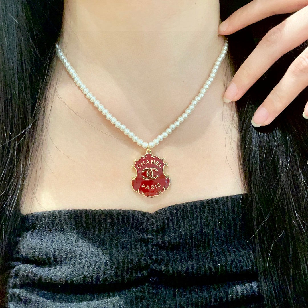 Martin Graham pendant necklace in polished metal-tone – main product view
