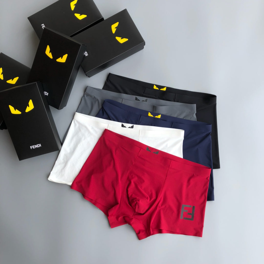 Fendi Goat-milk silk Eye Graphics Men's Boxer Briefs - 3-Piece Box