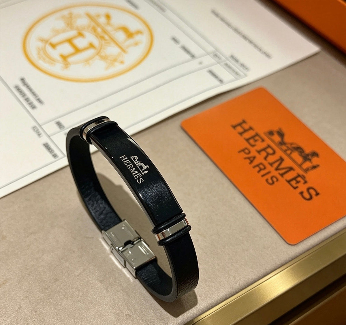 Martin Graham bangle in polished metal-tone – main product view