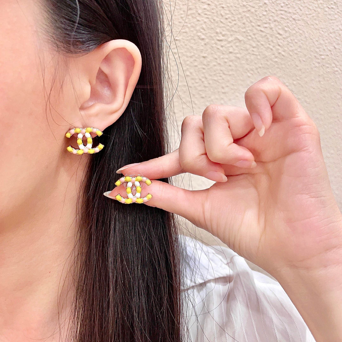 Martin Graham stud earrings in polished metal-tone – main product view