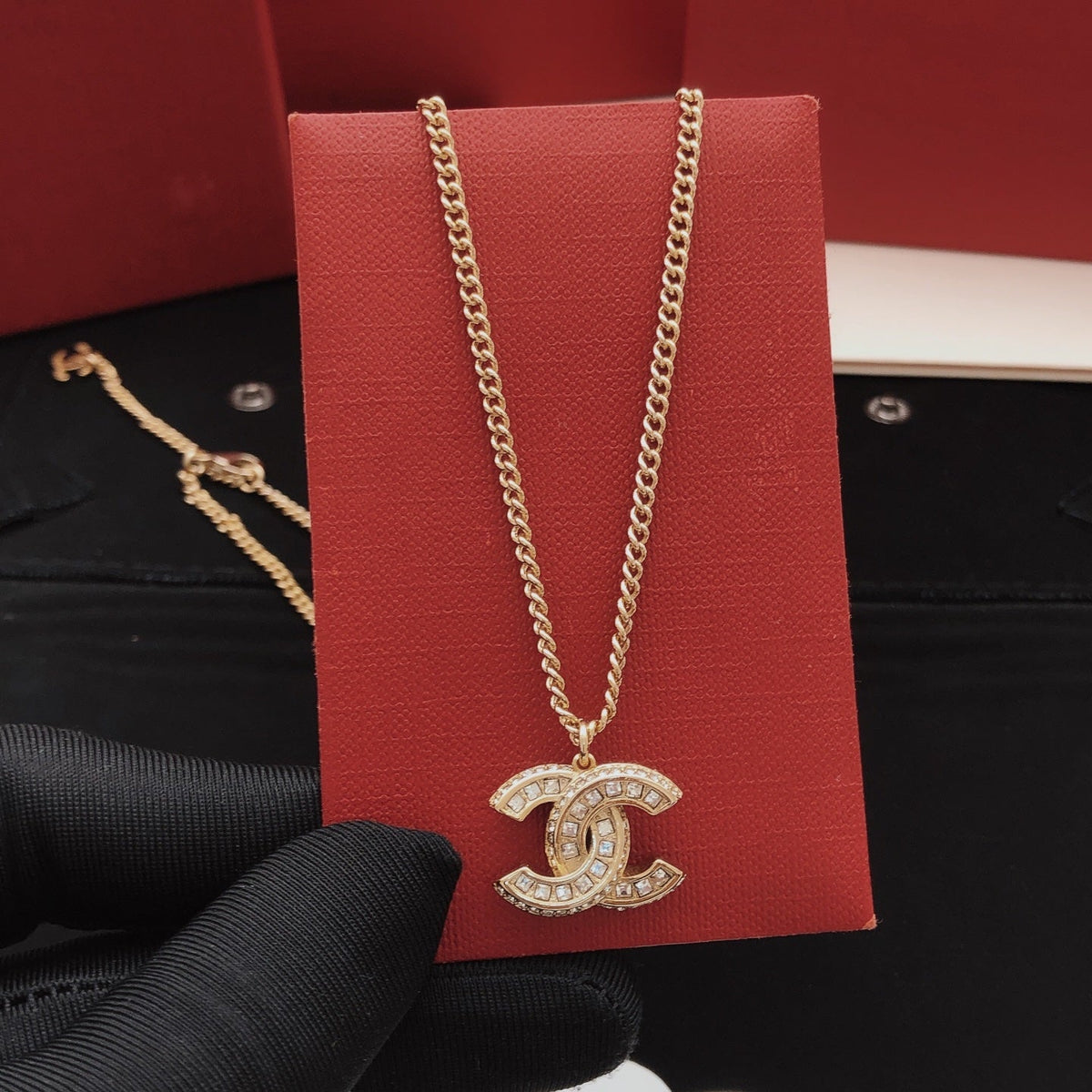 Martin Graham pendant necklace in polished metal-tone – main product view