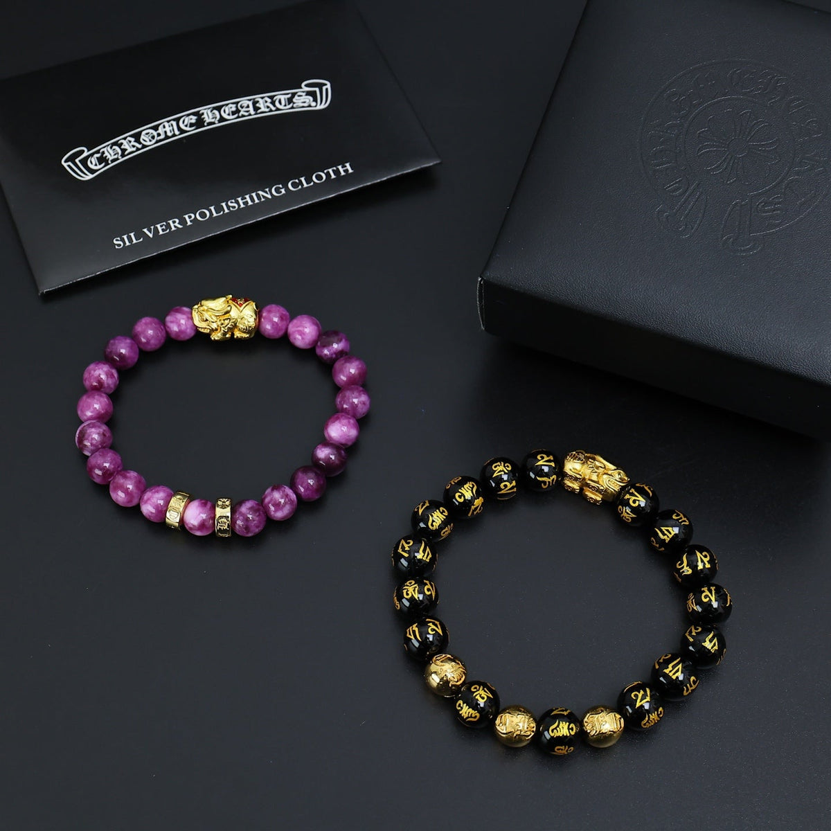 Martin Graham beaded bracelet in polished metal-tone – main product view