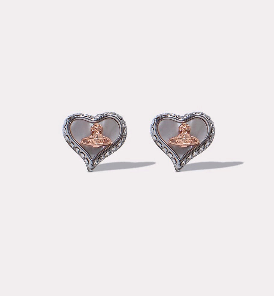 Martin Graham stud earrings in polished metal-tone – main product view