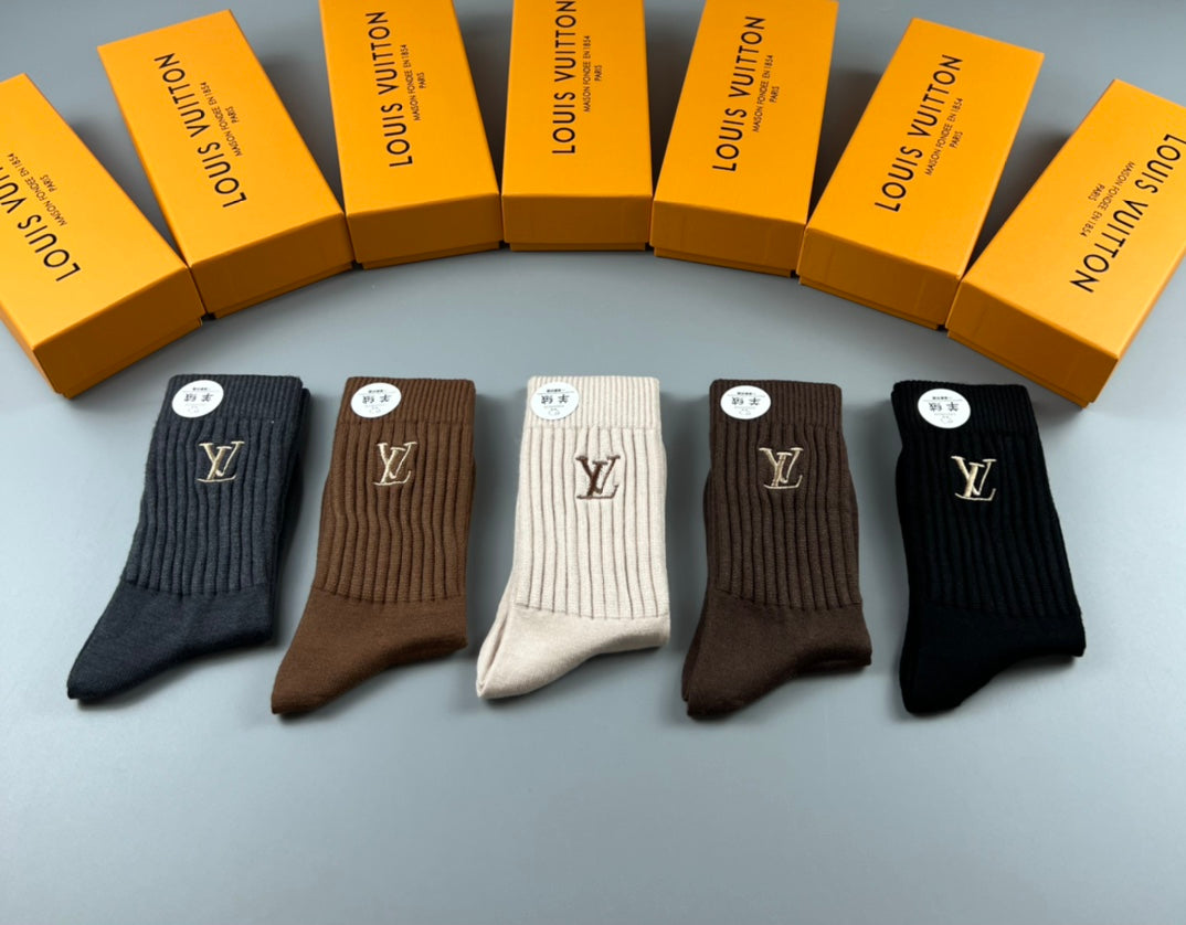 Louis Vuitton Monogram Ankle Socks - 5-Pair Box