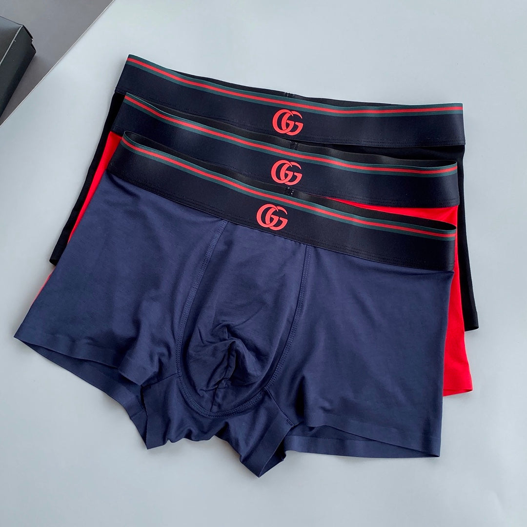 Gucci Modal Breathable Seamless Men's Boxer Briefs – 3-Pack