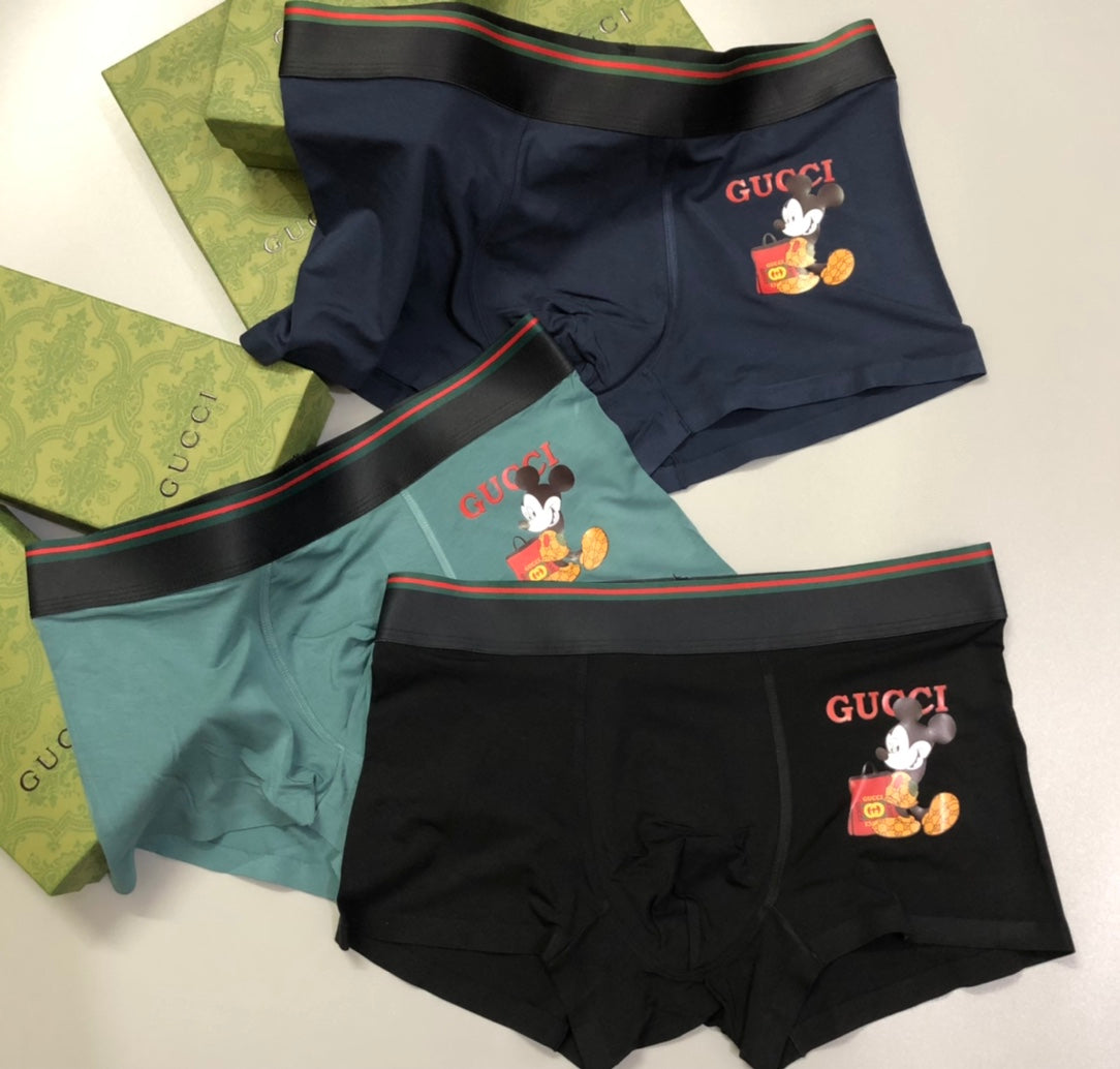 Gucci Modal Breathable Seamless Men's Boxer Briefs – 3-Pack