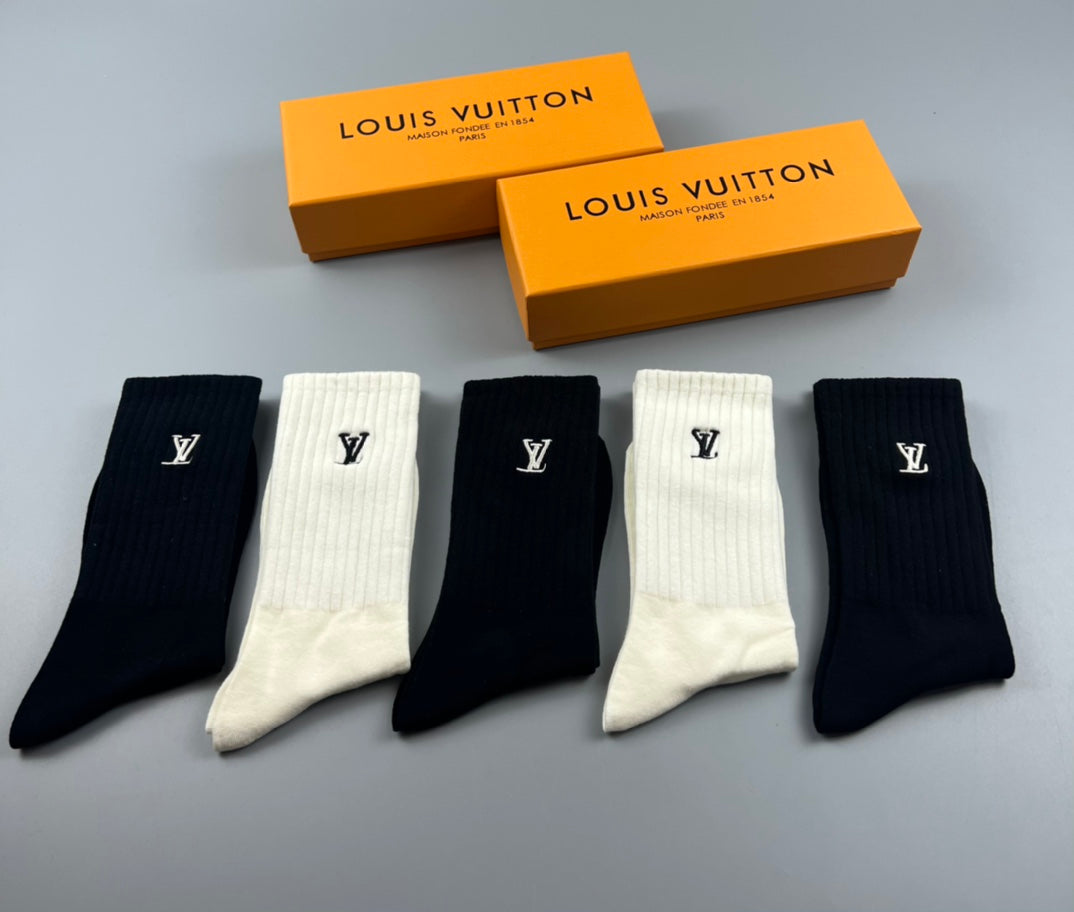 Louis Vuitton Cotton Socks - 5-Pair Set
