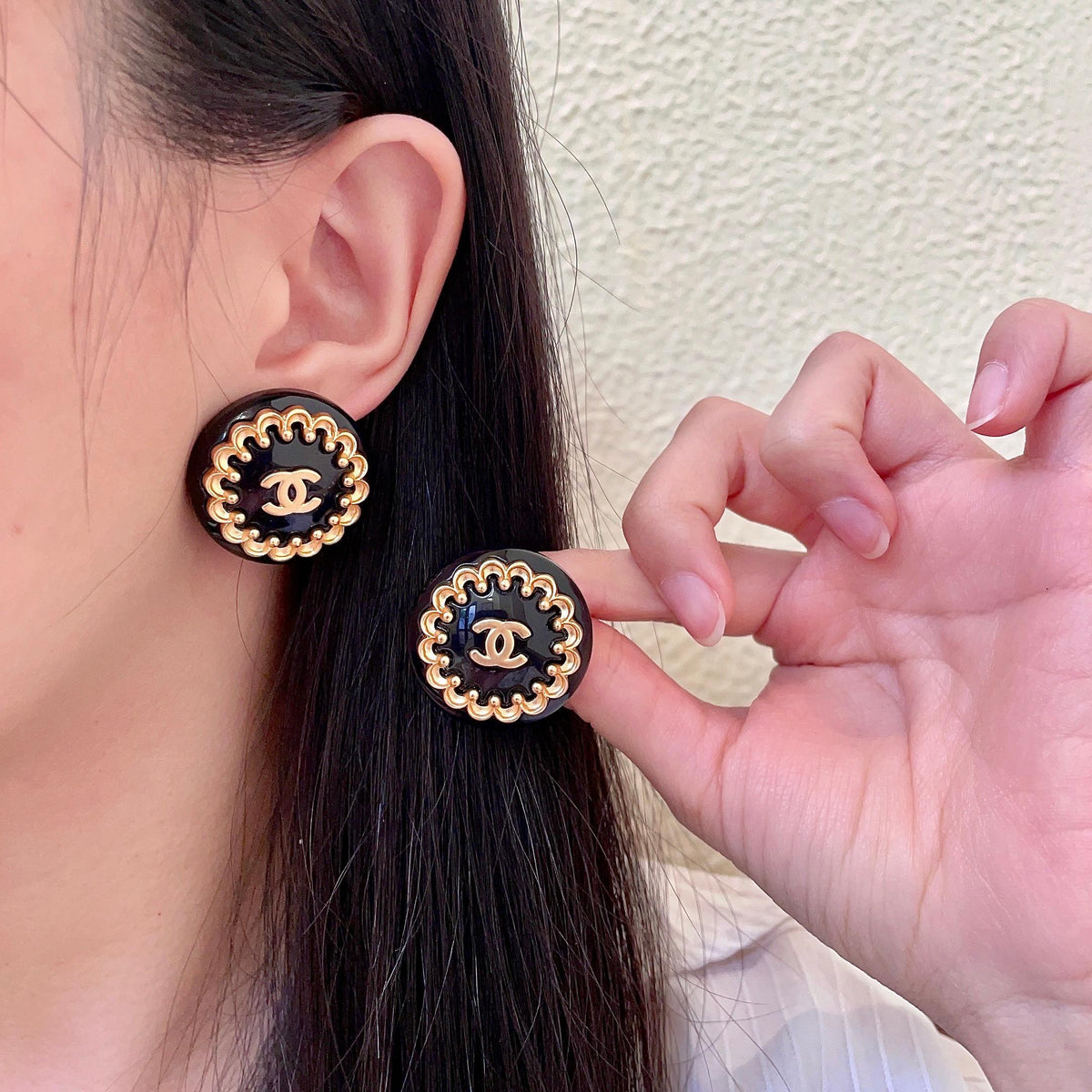 Martin Graham stud earrings in polished metal-tone – main product view
