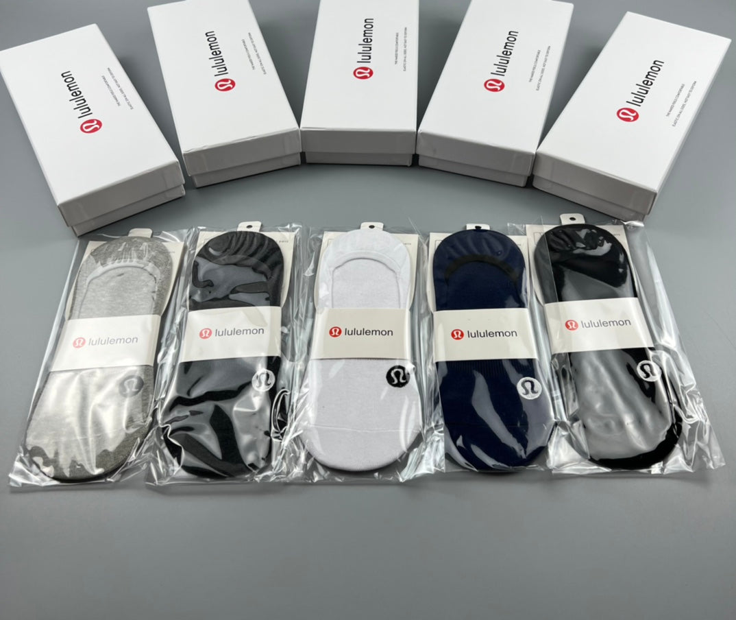 Lululemon Cotton No-Show Socks - 5-Pair Set