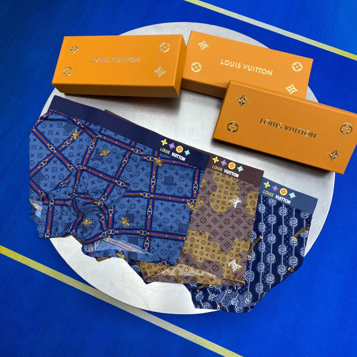 Louis Vuitton Ice-Silk Men's Boxer Briefs - 3-Piece Box - Sizes L-XXXL